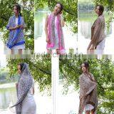 Degital Printed Oversize Leopard Ladies Women's Silk Neck Shawl and Scarf thumbnail-5