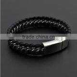 Hot Selling Men Genuine Leather Bracelets Wholesale thumbnail-1