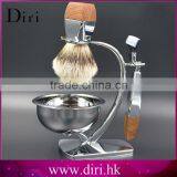 Cheap Beard Kabuki Brush, Wood Handle Shaving Brush Set thumbnail-1