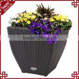 Hot Sale 2016 New Design Outdoor Planter Resin Wicker Flower Pots for Sale thumbnail-1