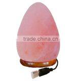 USB Salt Lamp Himalayan Rock USB Egg Shape Salt Lamps 0.7 Kg to 1 Kg thumbnail-1