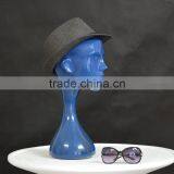 Fashion Blue /Golden Long Neck Female Mannequin Display for Wig/ Hat thumbnail-3