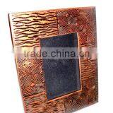 Antique Picture Frame of Metal and Hand Embossed thumbnail-1