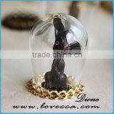 Hot Sale Micro Landscape Glass Cover With Wooden Base /dome Cover Decoration thumbnail-5