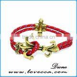 2017 Factory Price Nylon Mens Anchor Bracelet Rope Bracelet thumbnail-1