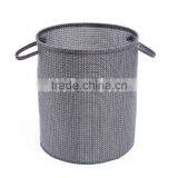Round Style Laundry Hamper With Closing and Rope Handle, Non-woven Fabric Laundry Basket thumbnail-5