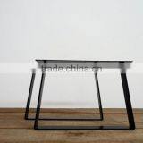 16 Inch Iron Black Powder Coated Trapezoid End Table Metal Leg thumbnail-2