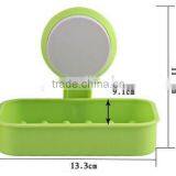 Vacuum Suction Cup Kitchen and Bathroom Plastic Single Layer Shelf/holder/soap Frame thumbnail-3