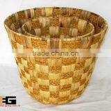 Round Natural Water Hyacinth Weaving Gardening Pots thumbnail-1