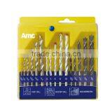 16PC Combination Drill Set(20011 Drill,twist Drill,tool Parts)