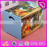 Pull and Push Wooden Bus Storage Cartoon Box for Kids,Best Manufacturer Wooden Toy Storage Box With School Bus Printing W08C127 thumbnail-6