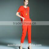 New Model Ladies Red Fashion Office Pants Customized Factory Price thumbnail-3