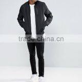 2017 High Quality New Design Durable 100% Polyester Smooth Mesh Lining Black Rib Cuffs Running Casual Men Bomber Jacket thumbnail-4