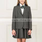 Junior School Girls England Style Grey Colors Coat Jacket Blazer And Skirt thumbnail-2