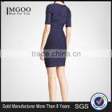 2015 High Quality Dresses Fashion Design For Ladies Half Sleeves Wrap Breast Vestidos H517 thumbnail-2