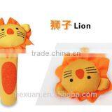 Soft Baby Kid Toy Ring Bell BB Baby Plush Rattle Squeaker Early Educational Doll Rod 0M+ Cute Cartoon Animal Musical Plush Toy thumbnail-5