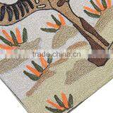 Camel Embroidered Throw Pillow Eclectic Designer Decor Square Accent Cushion thumbnail-4