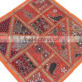Orange India Floor Pillow Large Square Decorative Pillow Cushion 26 thumbnail-2