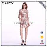 New Arrival for Woman Rose Gold Color Sexy Dress Sequin thumbnail-5