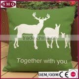 Hotsale Santa and Deer Painting Christmas Pillow Cover thumbnail-2