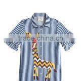 2017 New Style Cutsom Summer Children Baby Girls Cotton Poplin Dress Shirt With Embroidery thumbnail-5