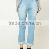Stylish Women's Sex Distressed Suspender Jeans / New Style Fashion Women Jeans T1703032 thumbnail-2
