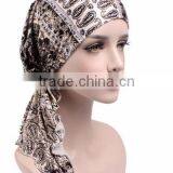 New Stretch Cloth Print Scarf Cap Scarf Hat Chemotherapy Hat thumbnail-5