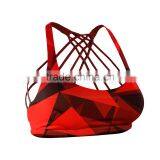 Red & Black American Fitness Freak Sports Bra thumbnail-1