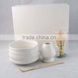 White Ceremonial Tea Bowl Whisk Gift Set thumbnail-2