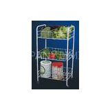 12 mm 3 TIER Metal Wire Shelves, Fruit Vegetable Trolleys JP-33