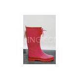 Dirty-resistant Women Red Rubber Half Rain Boots For Working thumbnail-1