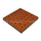 Sound Insulation Wooden Perforated Acoustic Panel , 600 * 600mm