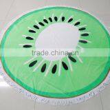 Custom Design Velour Organic Beach Print Towel Round With Tassels Luxury Style High Quality Best Price thumbnail-6