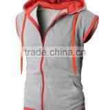 Bulk Order Wholesale Sleeveless Zip Hoodie Light Sweatshirt Cotton Colored Abayas Coats thumbnail-5