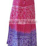 Cotton Bandhini Skirts, Cotton Long Skirts thumbnail-1
