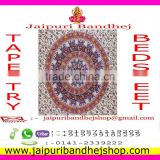 Jaipuri Bandhej Mandala Cotton Fabric Tapestry For Women