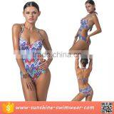 Wholesale Mature Women High Cut One Piece Swimsuit thumbnail-2
