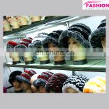 winter wonmen's knit fur hat rabbit fur knit hat