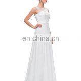 Grace Karin Sleeveless V-Back White Chiffon Plus Size Prom Dress for Fat Women CL007555-4 thumbnail-2