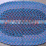 Indian Handmade Braided Door Mat Ethnic Embroidered Multicolored Floor Mat Carpet thumbnail-3