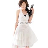 Korea summer fashion dress 2017 Elegant White bridesmaid dress for wedding