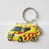 2D Car Shapes Custom Logo Soft Pvc Keyring,rubber Keychain