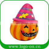 Popular halloween ceramic candlestick pumpkin shaped trick or treat candle holder