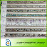 Wholesale High Quality Shoe Hot Fix Rhinestone Gold Trim thumbnail-2