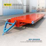 flat trailer towed by forklift for warehouse transportation