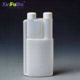 wholesale twin neck measure & pour dispensing bottle with screw cap