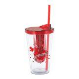 Wholesale Custom Printed Color Logo Clear Plastic Straw Cup With Lid thumbnail-4