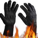 Oven Gloves 932°F Heat Resistant BBQ Gloves Oven Mitts-Cut Resistant Cooking Gloves, Non-Slip Silicone Grill Glovess for BBQ, Grill, Baking, Welding thumbnail-1