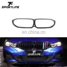 Carbon Fiber G20 Front Mesh Grille Covers for BMW G20 330i M Sport Sedan 2019-2020 thumbnail-1