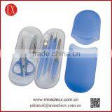 6pcs Nail Care Set Glasses Case Plastic Manicure Set